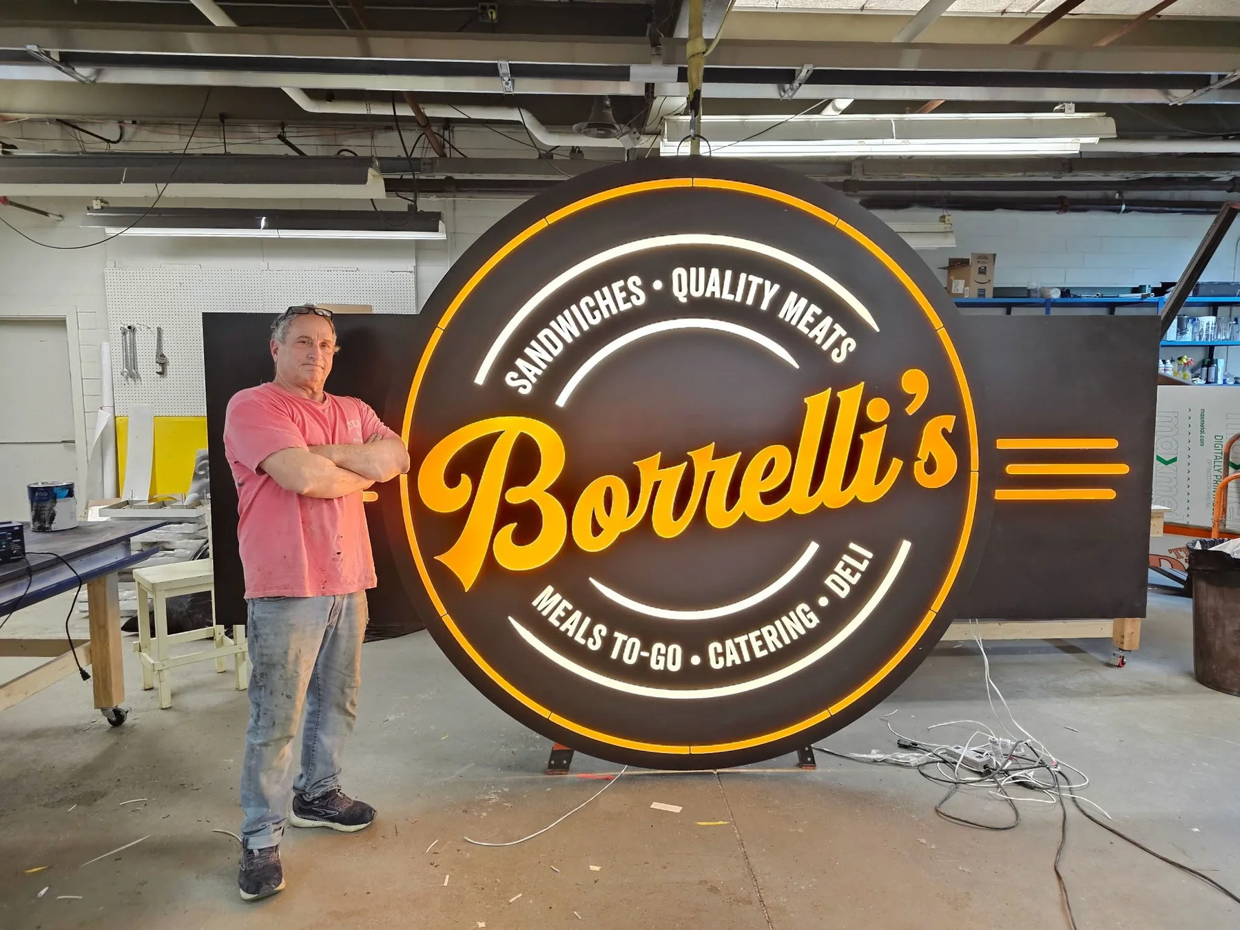 Borrelli's - Large Custom Illuminated Sign