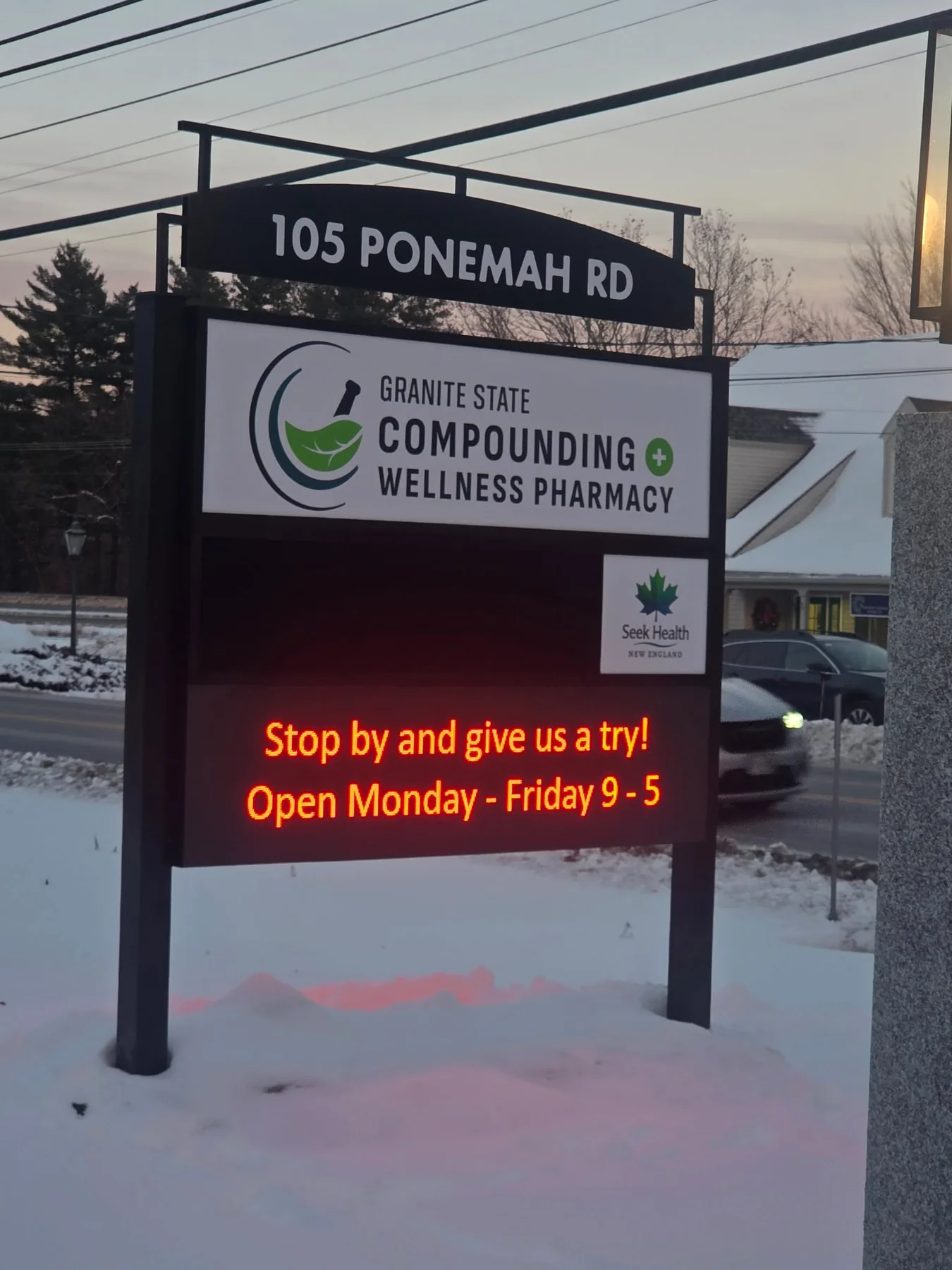 Granite State Compounding - Monument Sign & LED Message Center