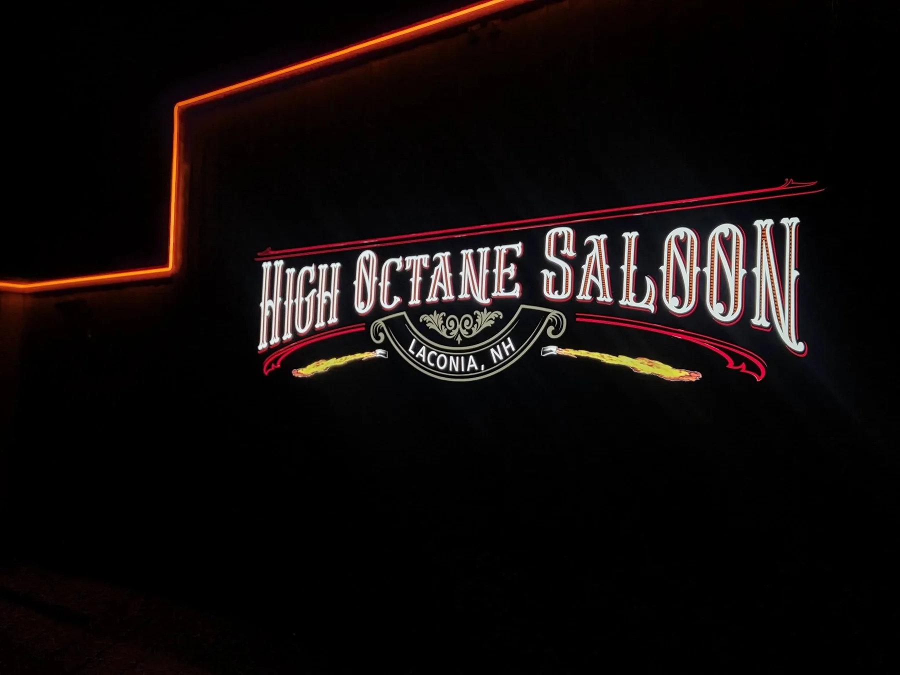 High Octane Saloon - Illuminated Sign Detail